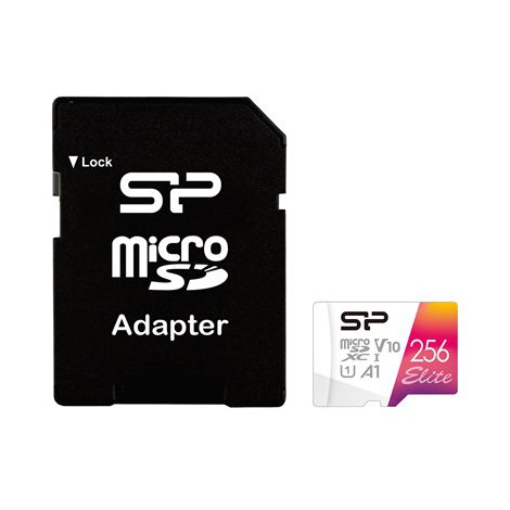 Silicon Power | microSDHC UHS-I Memory Card | Elite | 256 GB | microSDHC/SDXC | Flash memory class 10